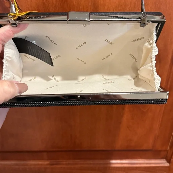 Bebe Black Sparkle Evening Bag - Picture 6 of 7
